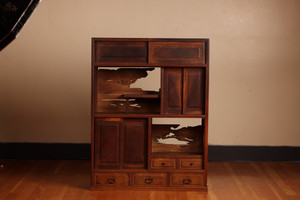 Vintage Japanese Cha Tansu 2 Section (22S-C12)