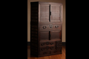 Antique Japanese Kansai Choba Tansu 2 Section (22S-D2)