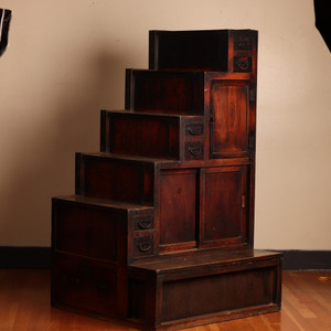 Antique Japanese Step Tansu / Kaidan Tansu (22S-H3)