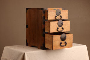 Antique Japanese Ko Bako Small Drawers Box (22S64-5)