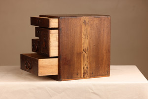 Vintage Japanese Sewing Box / Haribako (22S1-2)