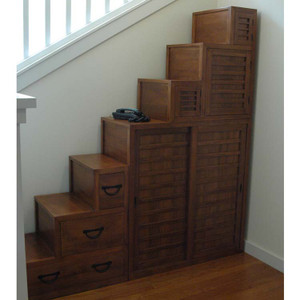 Japanese Kaidan Step Chest Custom-Order Reference in Elm - 2