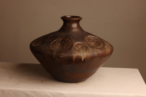 Vintage Japanese Flower Vase Kaki for Ikebana (22S-90)