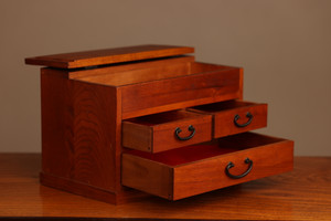 Vintage Japanese Sewing Box / Haribako (22S1-5)