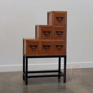 Japanese Kaidan Step Chest on Metal Stand Custom-Order Reference - 2
