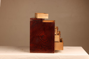 Vintage Japanese Sewing Box / Haribako (22S52-2)