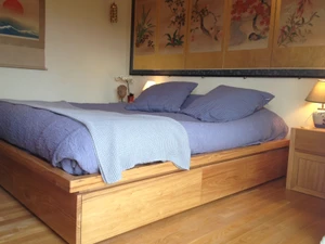 Japanese Tansu Style Platform Bed Frame Custom-Order Reference - 2
