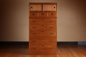 Vintage Japanese Kimono Isho Tansu 3 Section (23F-A17)