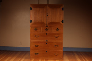 Vintage Japanese Kimono Isho Tansu 3 Section (23F-A41)