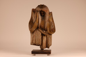 Vintage Japanese Noh Doll Figure -Stunning Craftmanship & Wood Detail (23M-205)