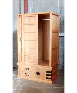 Japanese Tansu Style Wardrobe Custom-Order Reference in Re-Claimed Elm Wood - 2