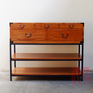 Japanese tansu style console chest 150207