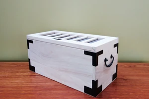 Japanese Tansu Style Tool Box Custom-Order Reference in Kiri Wood - 1