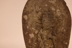 Antique Japanese Buddhist Stone Jizo Edo (23M-172)