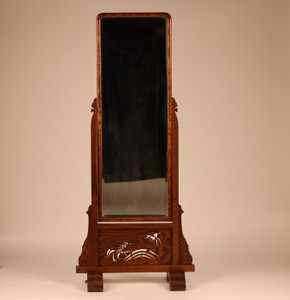 Vintage Japanese Sugatami Standing Mirror (23M-213)