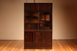 Vintage Japanese Cha Tansu Tea Chest 2 Seection (23M-C121)