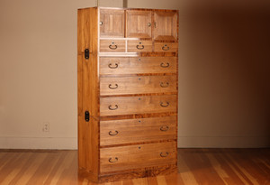 Vintage Japanese Kimono Isho Tansu 3 Section (23M-A122)