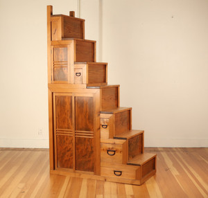 Antique Japanese Kaidan Tansu Step Chest 2 Section (23O-J3)