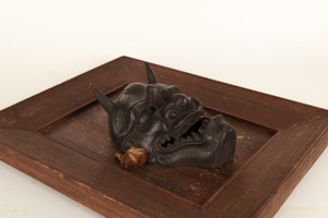 Japanese Wooden Mask Demon Hannya (23O-352-5)