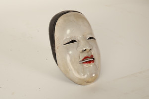 Japanese Wooden Noh Mask Ko Omote (23O-352-4)