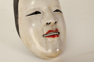 Japanese Wooden Noh Mask Ko Omote (23O-352-4)