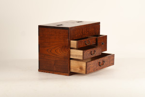 Vintage Japanese Sewing Box / Haribako Tamo (23O-365-1)