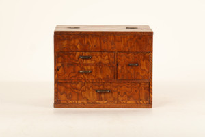 Vintage Japanese Sewing Box / Haribako (23O-365-3)