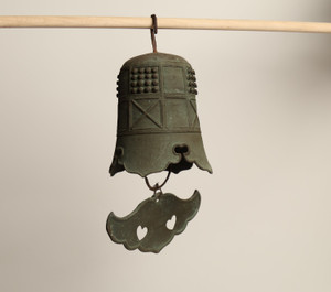 Antique Japanese Temple Bell Futaku Wind Chime (23O-401)
