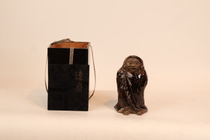 Vintage Japanese Buddhist Daruma Monk Okimono Figurine ( 23O-472-1)