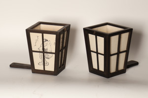 Japanese style lantern, handmade with solid wood. (WL7)