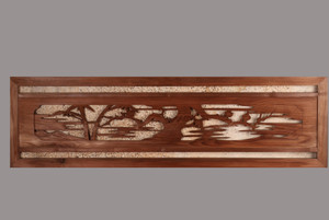 Vintage Japanese Ranma Transom Natural Wood (24J-397-1) Vintage Japanese Ranma Transom Natural Wood (24J-397-1)