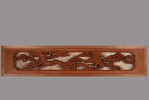 Vintage Japanese Ranma Transom Natural Wood (24J-371-1) Vintage Japanese Ranma Transom Natural Wood (24J-371-1)