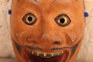 Japanese Wooden Mikazuki Mask (24J-342-5)