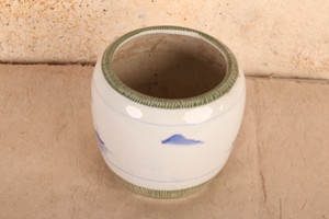 Vintage Japanese Hibachi Blue and White (24J-327)