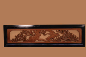 Vintage Japanese Ranma Transom Natural Wood (24J-474-2)
