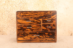Vintage Japanese Sewing / Jewelry Box, Persimmon Wood, 1920, Taisho Era (24J-494-3) - 1