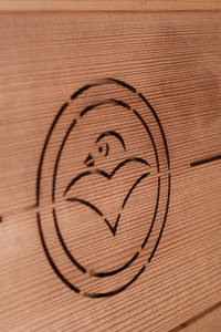 Vintage Japanese Ranma – Sugi Wood with Landscape Carving (24N-76-3)