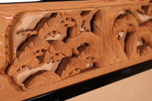 Vintage Japanese Ranma Transom Natural Wood (24J-372B-2)