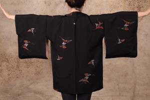 Vintage Japanese Haori Jacket, Kimono Jacket, (504-7)