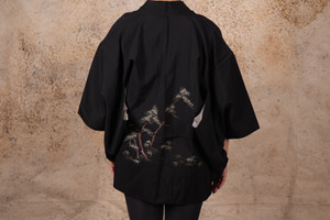 Vintage Japanese Haori Jacket, Kimono Jacket, (504-11)