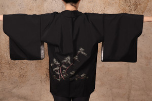 Vintage Japanese Haori Jacket, Kimono Jacket, (504-11)