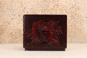 Japanese Kamakura Carving Small 3 Drawers Box — 1980, Showa Era(24N-83-3) - 1