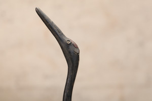 Vintage Japanese Bronze Crane Okimono(1980s) (24N-93-1)