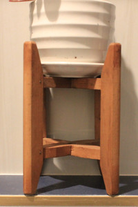 Wooden Plant Stand, Vintage Japanese Spinning Wheel (21M-575)