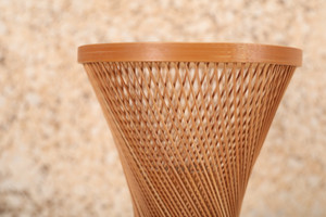 Vintage Japanese Bamboo Flower Basket — 1980s, Showa Era (SKU: 25M-502) - 2