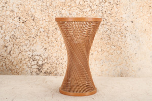 Vintage Japanese Bamboo Flower Basket — 1980s, Showa Era (SKU: 25M-502) - 1