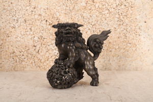 Vintage Japanese Shishi Lion Statue — 1980s, Showa Era (SKU: 25M-361) - 1