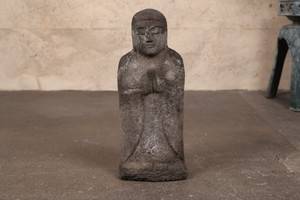 Antique Japanese Stone Buddha Jizo Bosatsu "地蔵菩薩" (25M-541) - 1