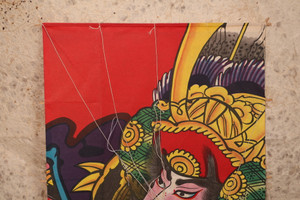 Antique Japanese Samurai Kite “Tako (凧)” — Mid-20th Century Showa-Era Heritage (25M-395-4) - 2