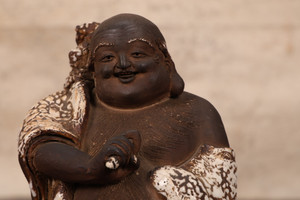 Antique Japanese Hotei Buddha "布袋" — 1880, Meiji Era (SKU: 25M-447) - 2